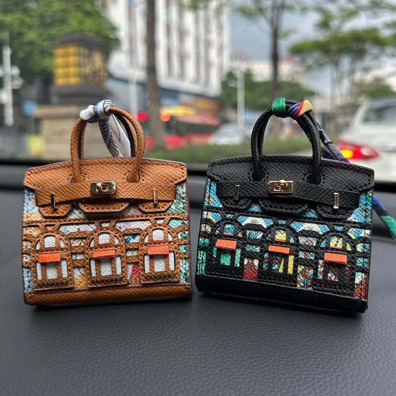 Mini House-shaped Bag Leather Bag Charm