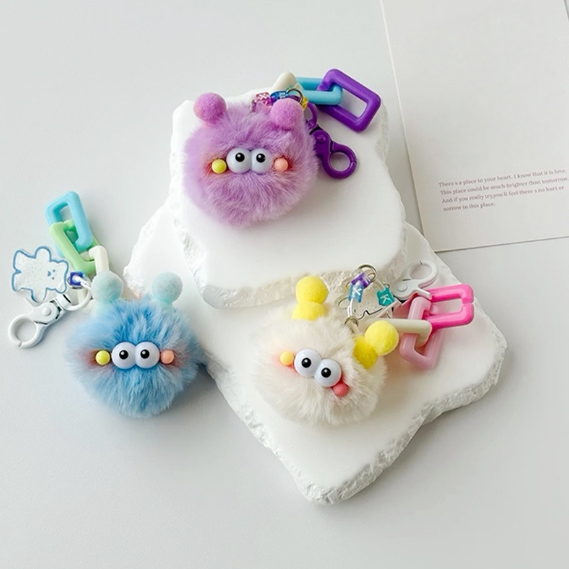 Schoolbag Coal Ball Fluffy Bag Charm
