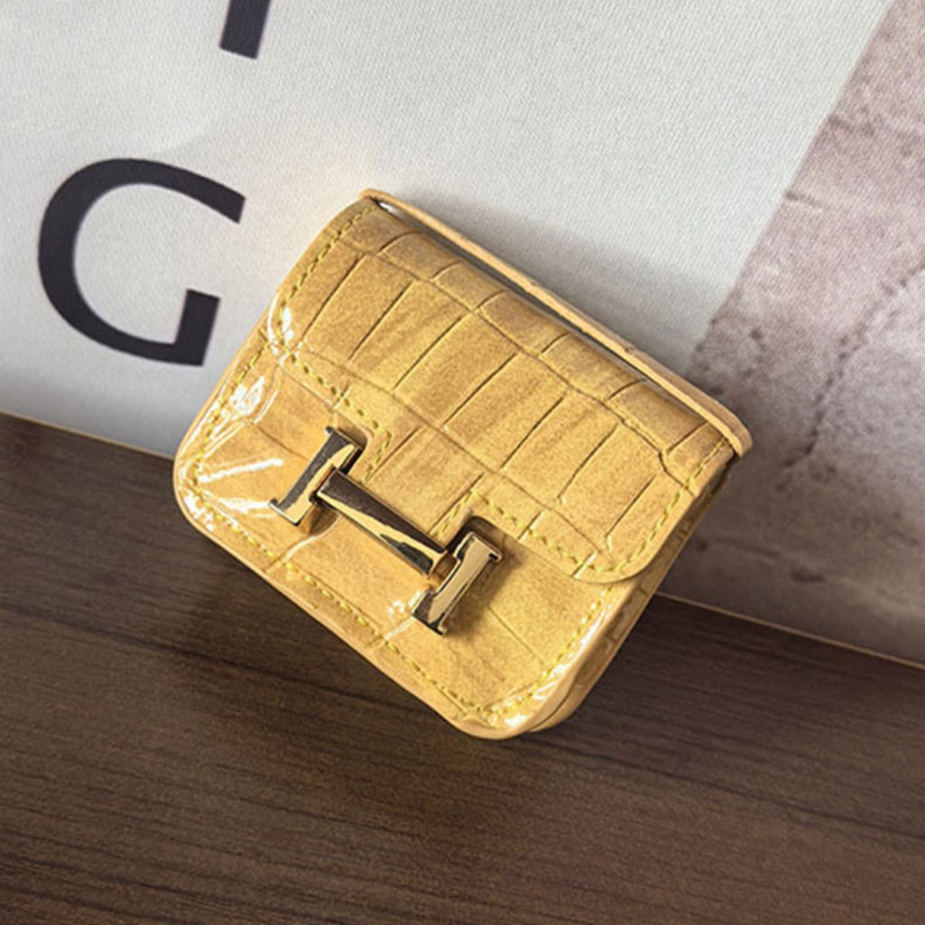 Mini Crocodile Grain Flap Bag Leather Bag Charm