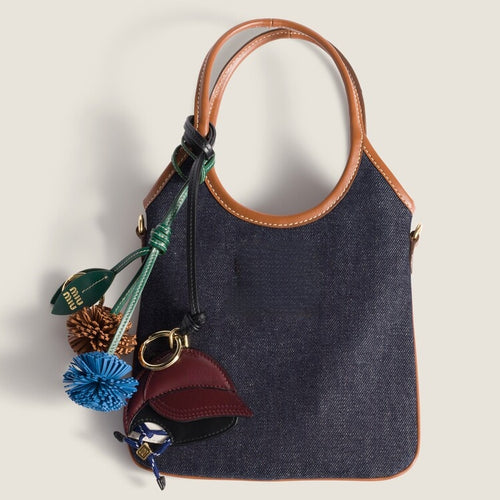 Beanie Hat Leather Bag Charm