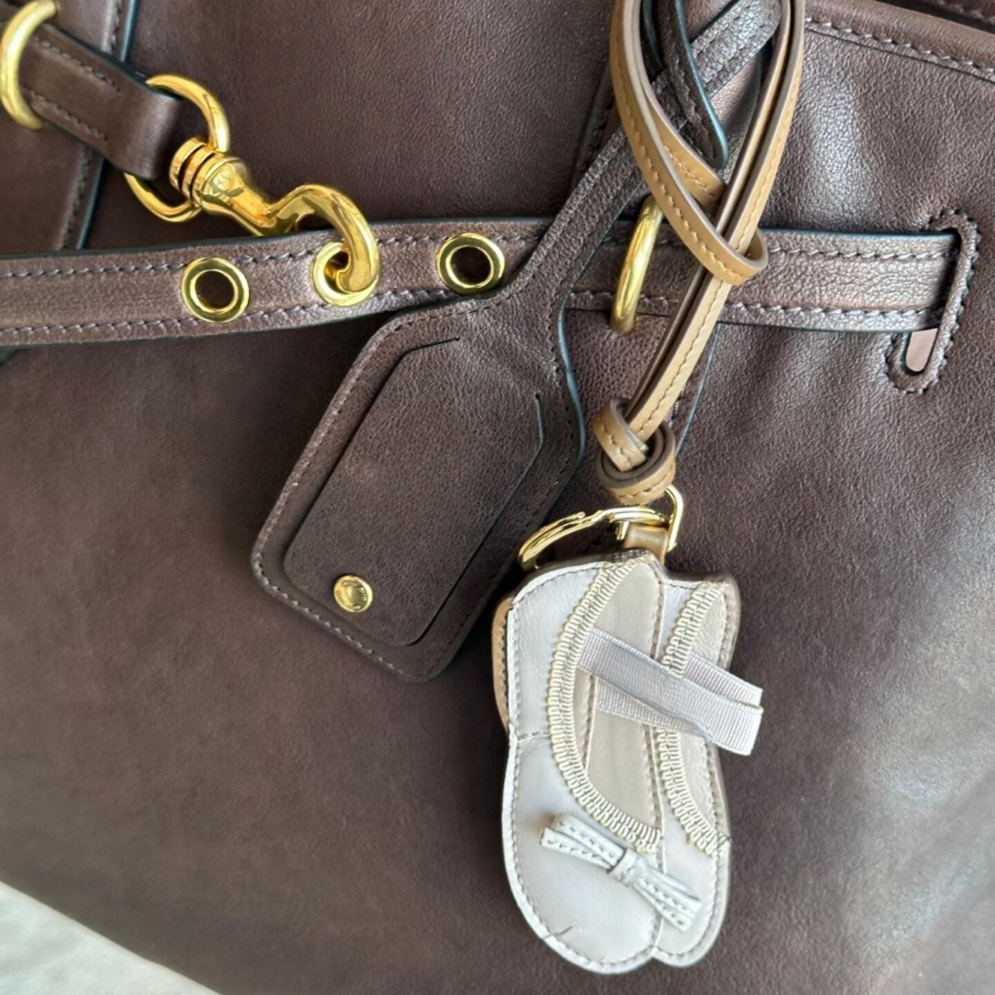 Ballet Shoes Leather Bag Charm