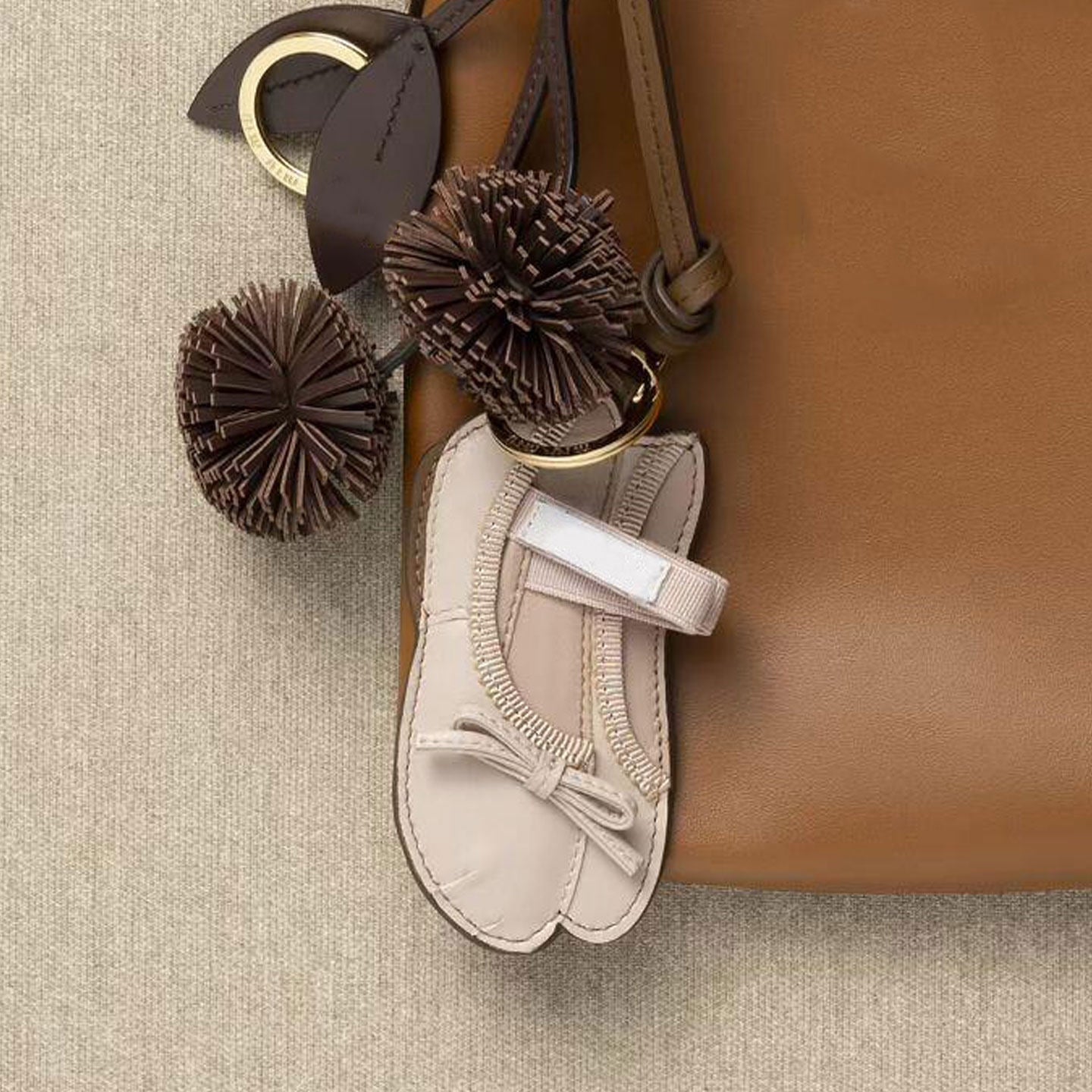 Ballet Shoes Leather Bag Charm