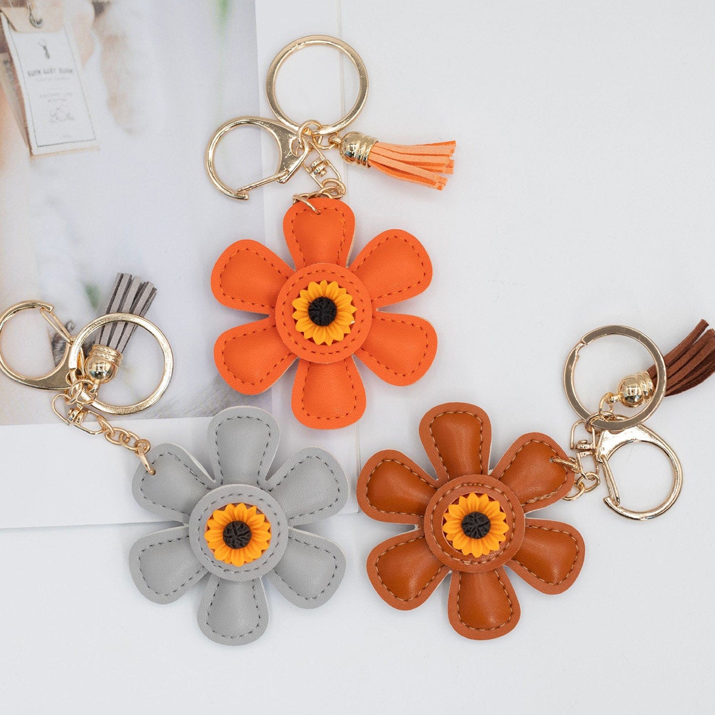 Little Flower Leather Bag Charm