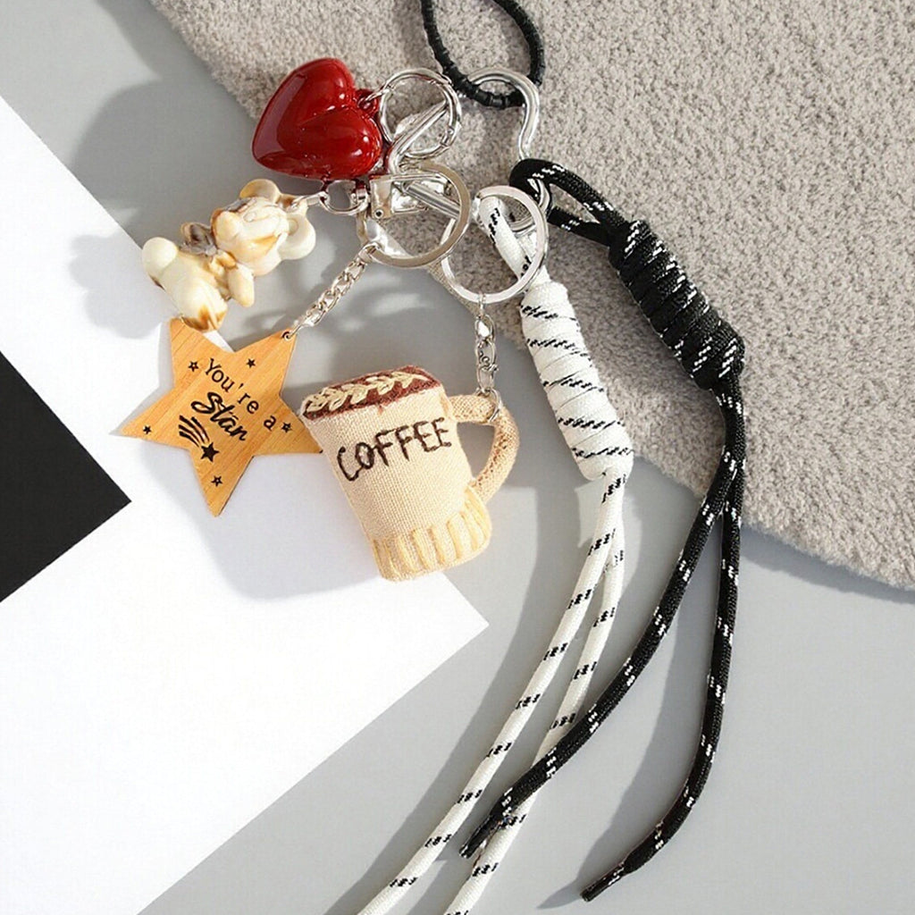 Coffee Cup Knotty Bag Charm