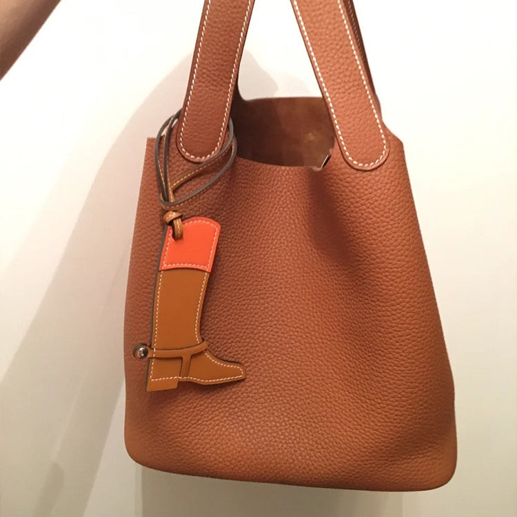 Multicolored Boots Leather Bag Charm