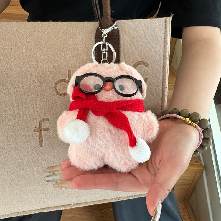 Girly Pink Pig Fluffy Bag Charm