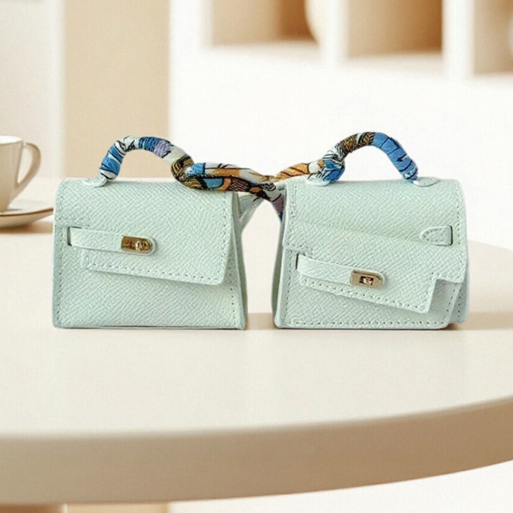 Elongated Mini Bag Leather Bag Charm
