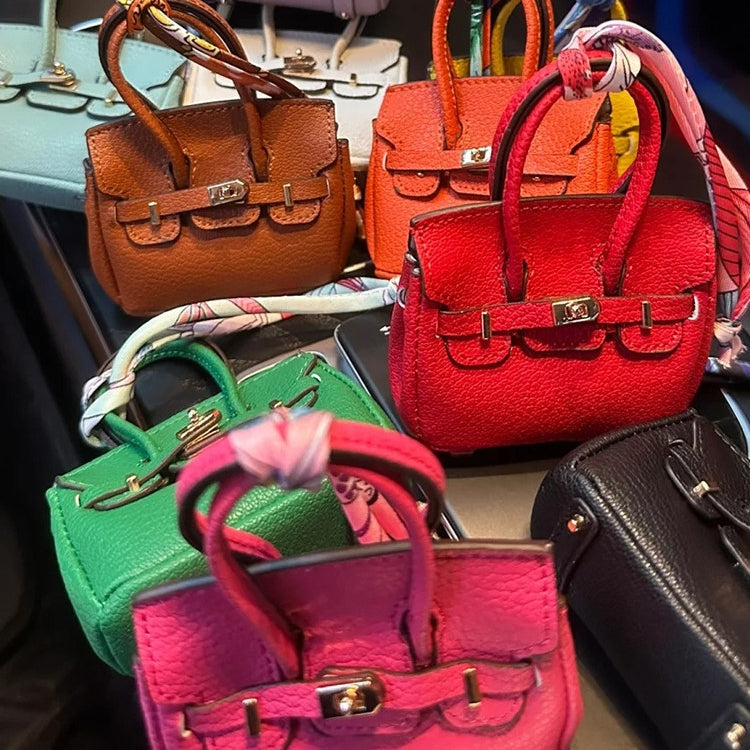 Mini House Bag Leather Bag Charm