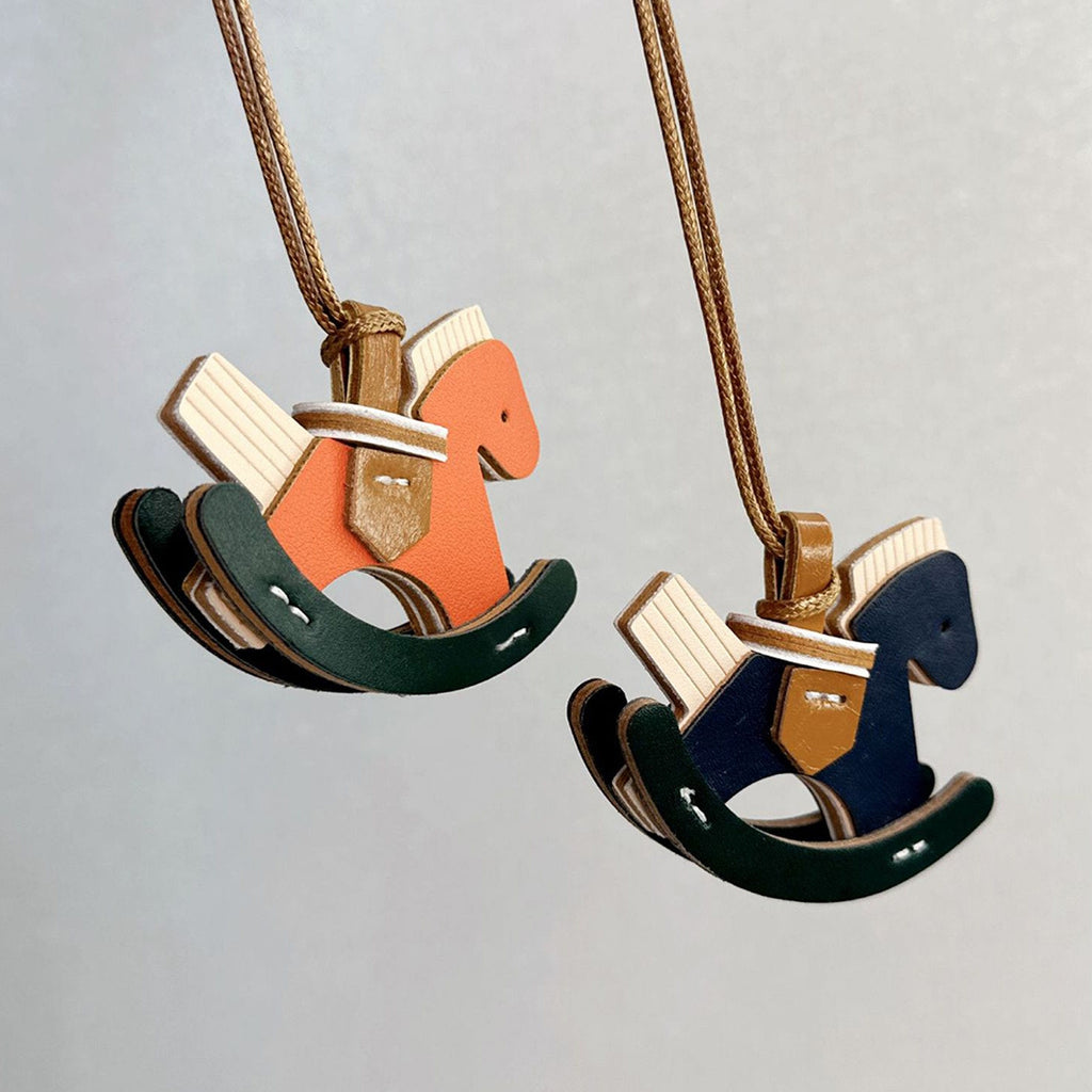 Rocking Horse Leather Bag Charm