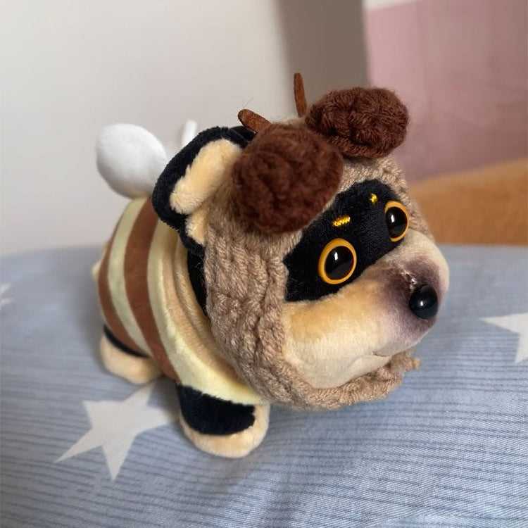 Bee Puppy Fluffy Bag Charm