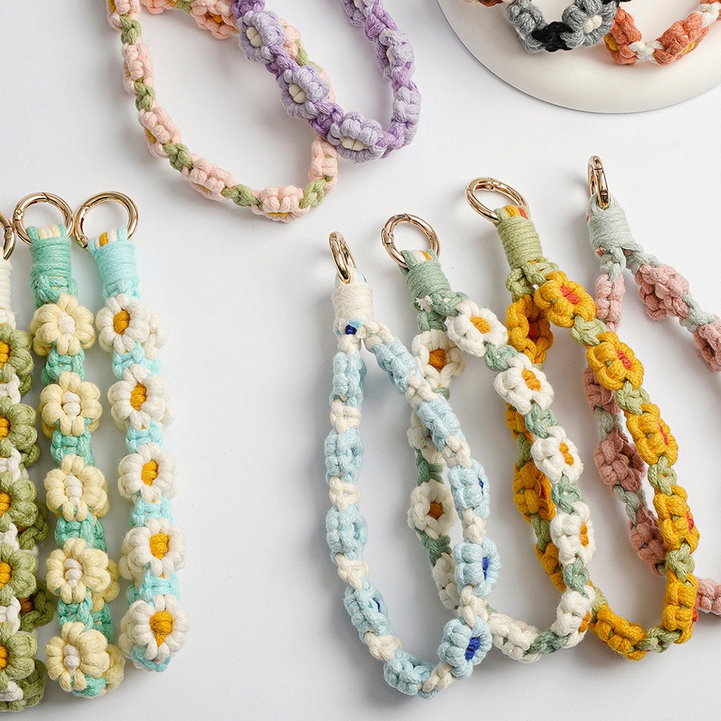 Cute Woven Flower Knotty Bag Charm