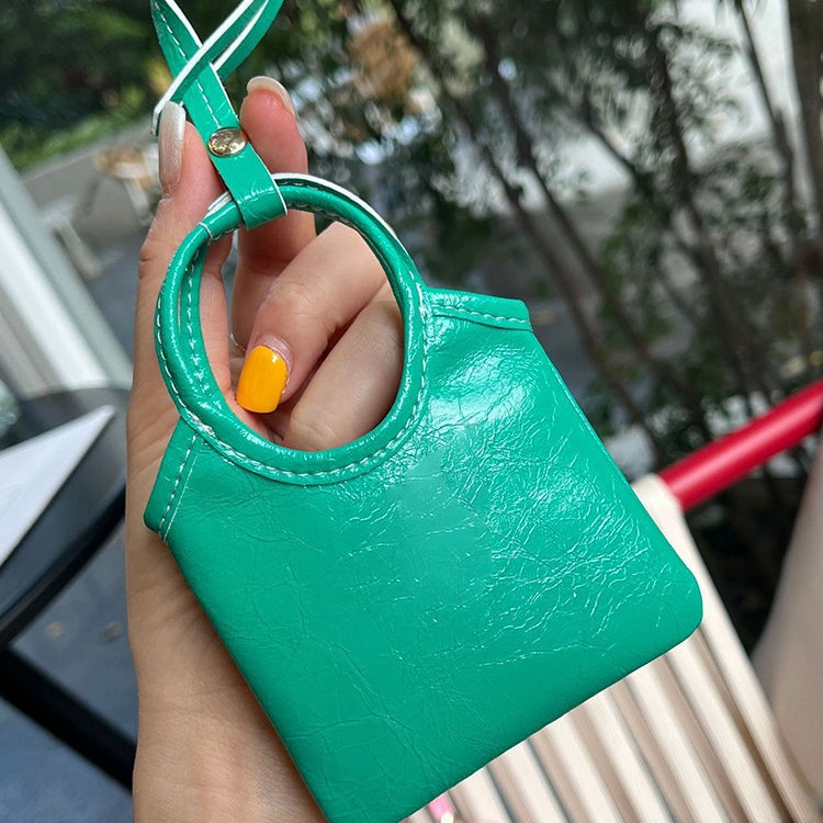 Mini Bucket Bag Leather Bag Charm