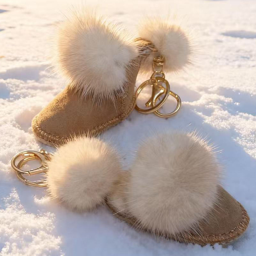Slippers Fluffy Bag Charm