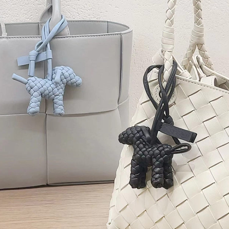 Multicolor Puppy Leather Bag Charm