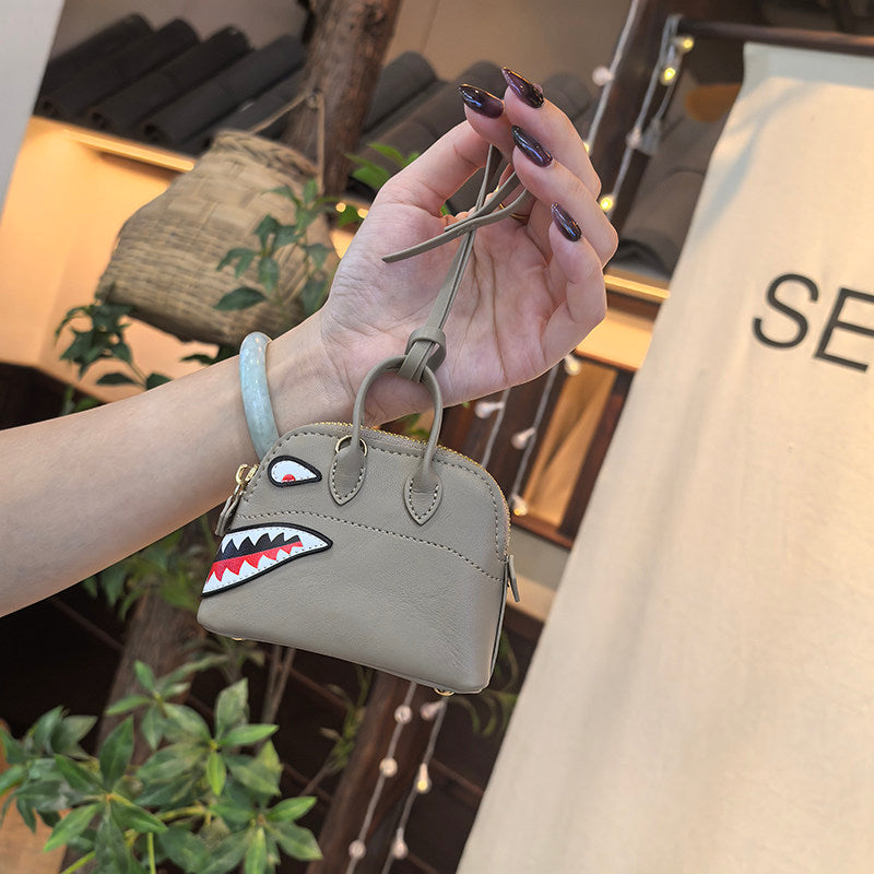 Shark Shell Bag Leather Bag Charm