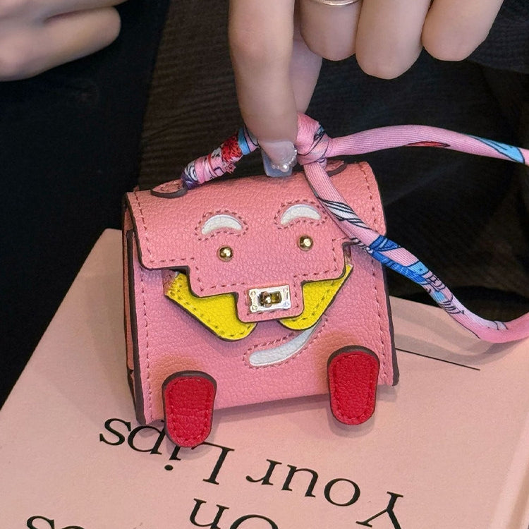 Baby-faced Mini Bag Leather Bag Charm