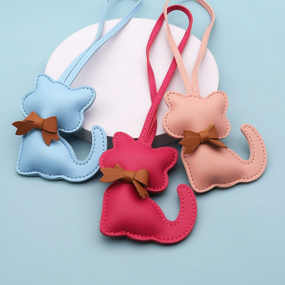 Little Cat Leather Bag Charm