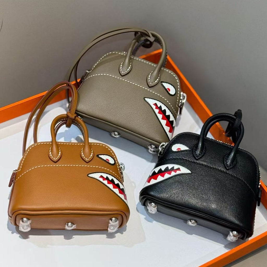 Shark Shell Bag Leather Bag Charm