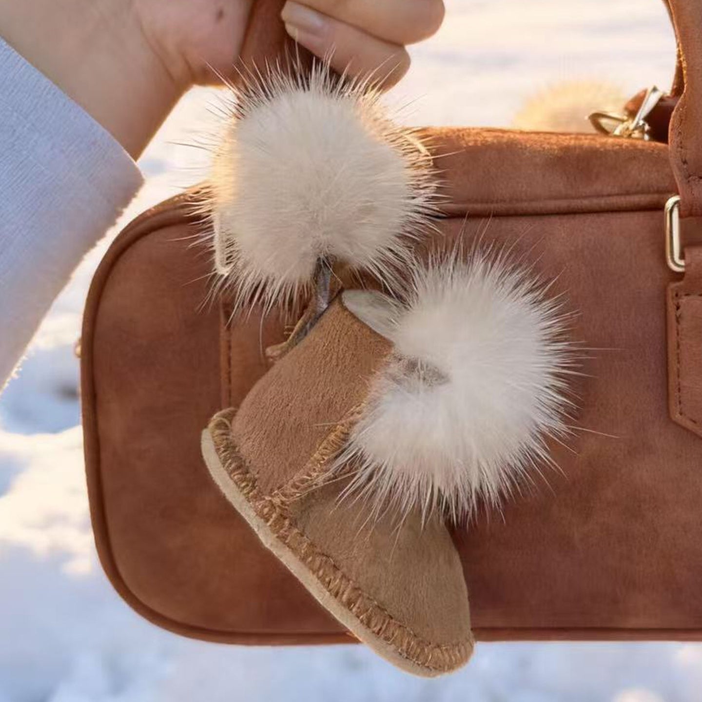 Boots Fluffy Bag Charm