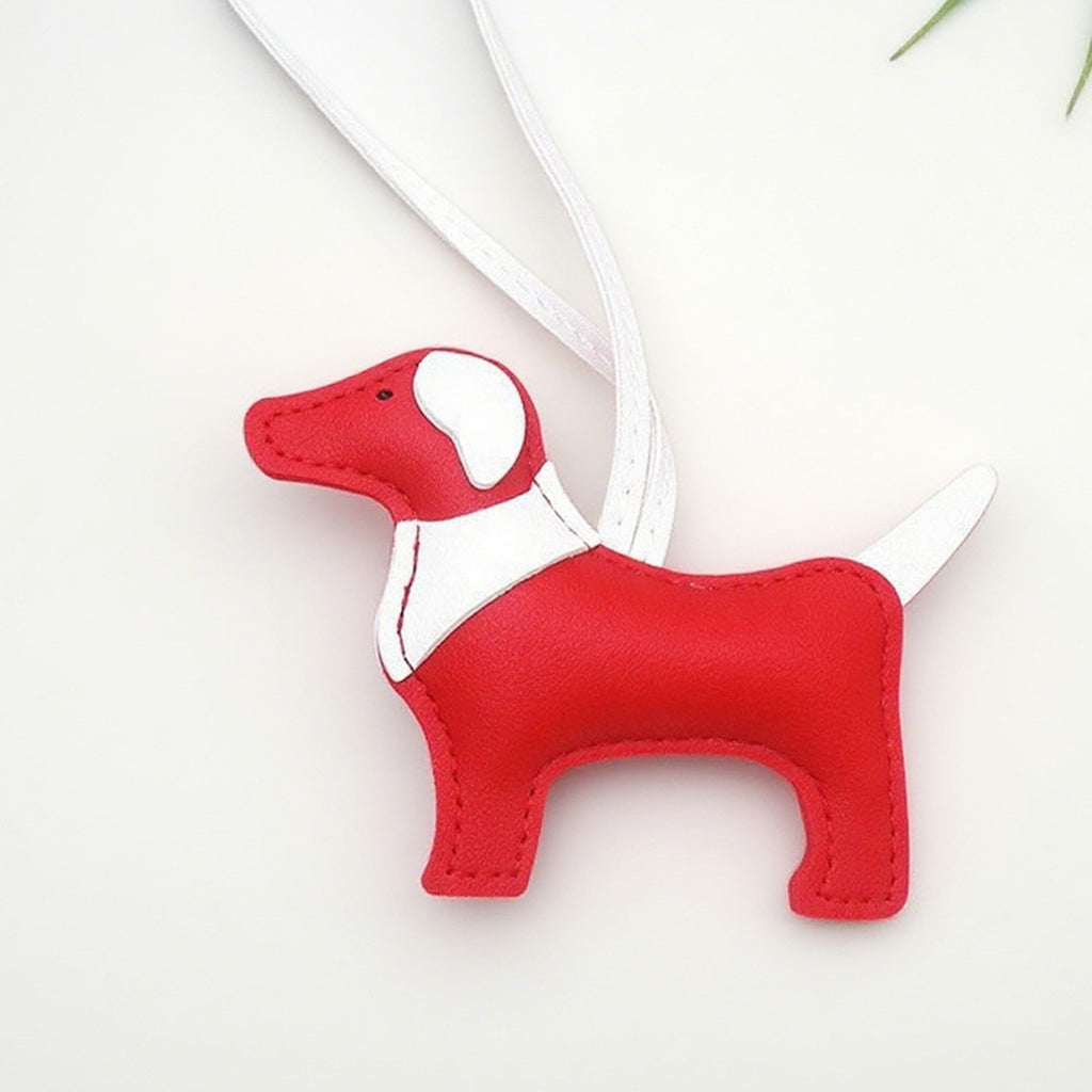 Lucky Chinese Rural Dog Leather Bag Charm