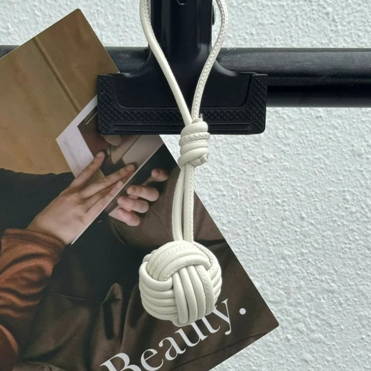 Candy-colored Knitted Ball Leather Bag Charm