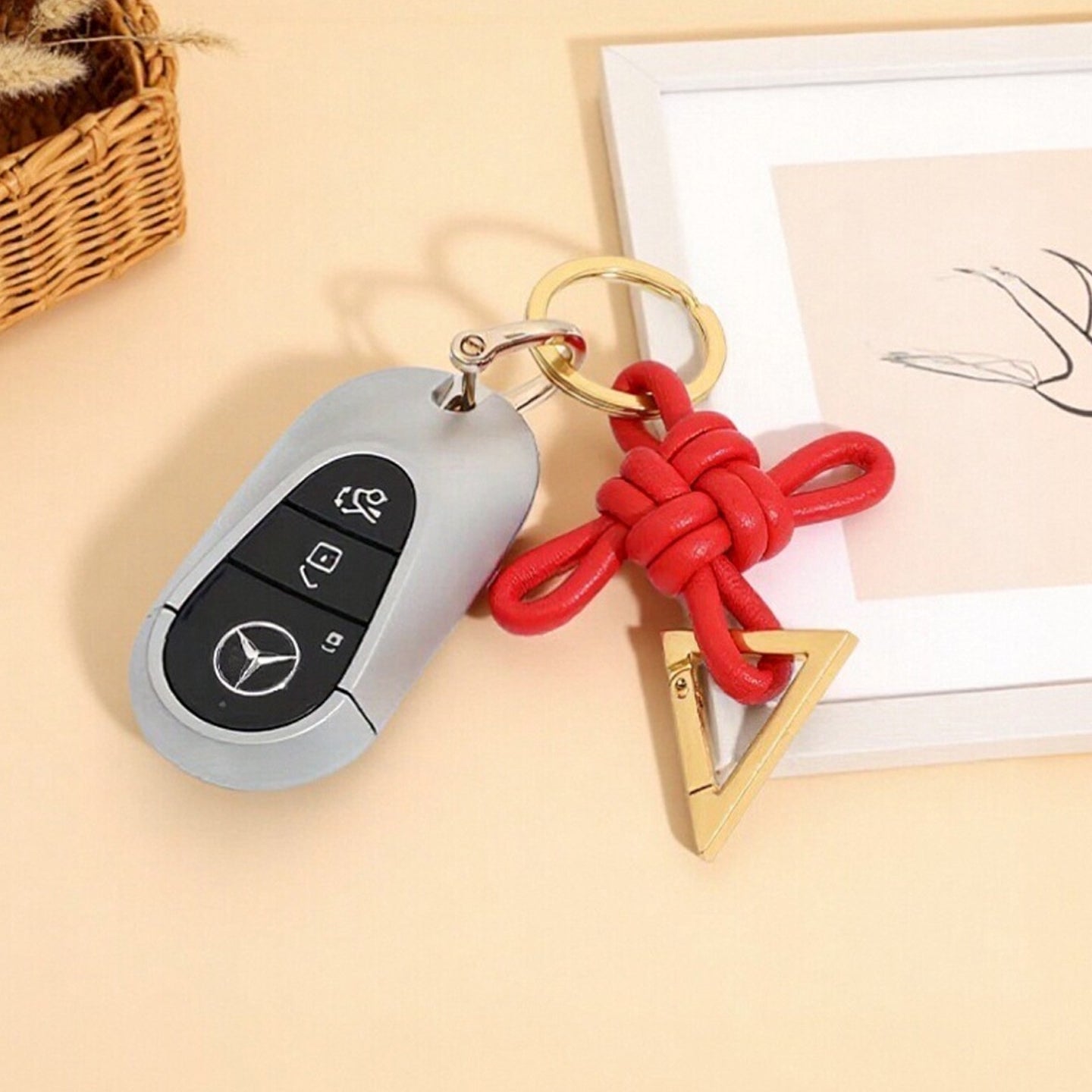 Chinese Knot Leather Bag Charm