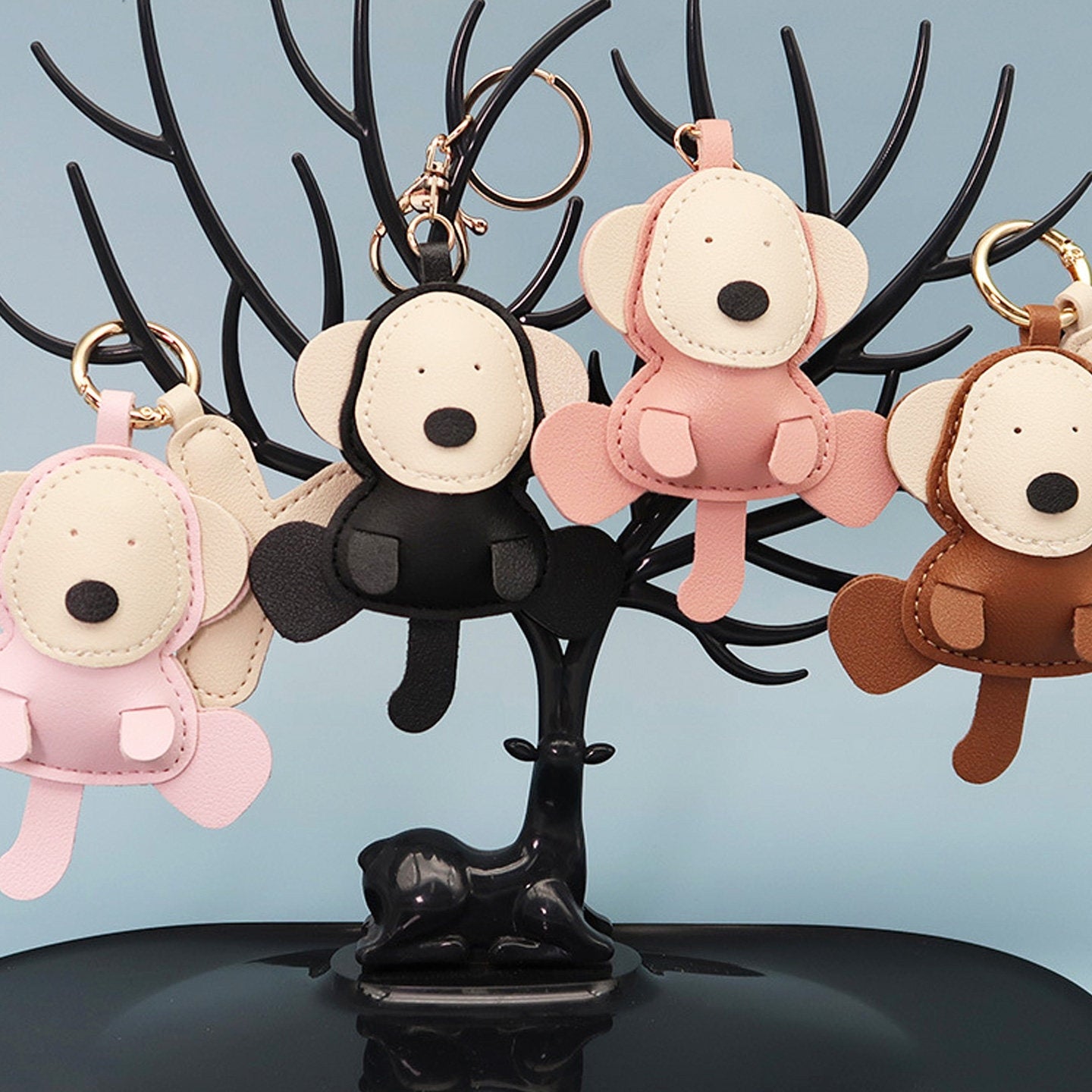 Little Monkey Leather Bag Charm