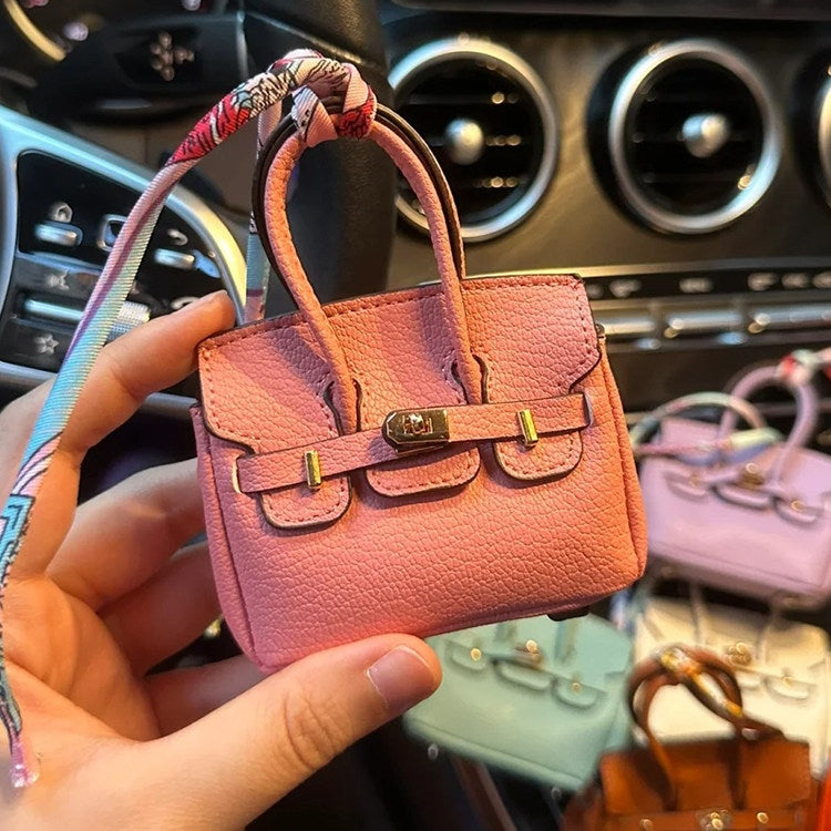 Mini House Bag Leather Bag Charm