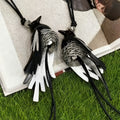 Magpie Leather Bag Charm