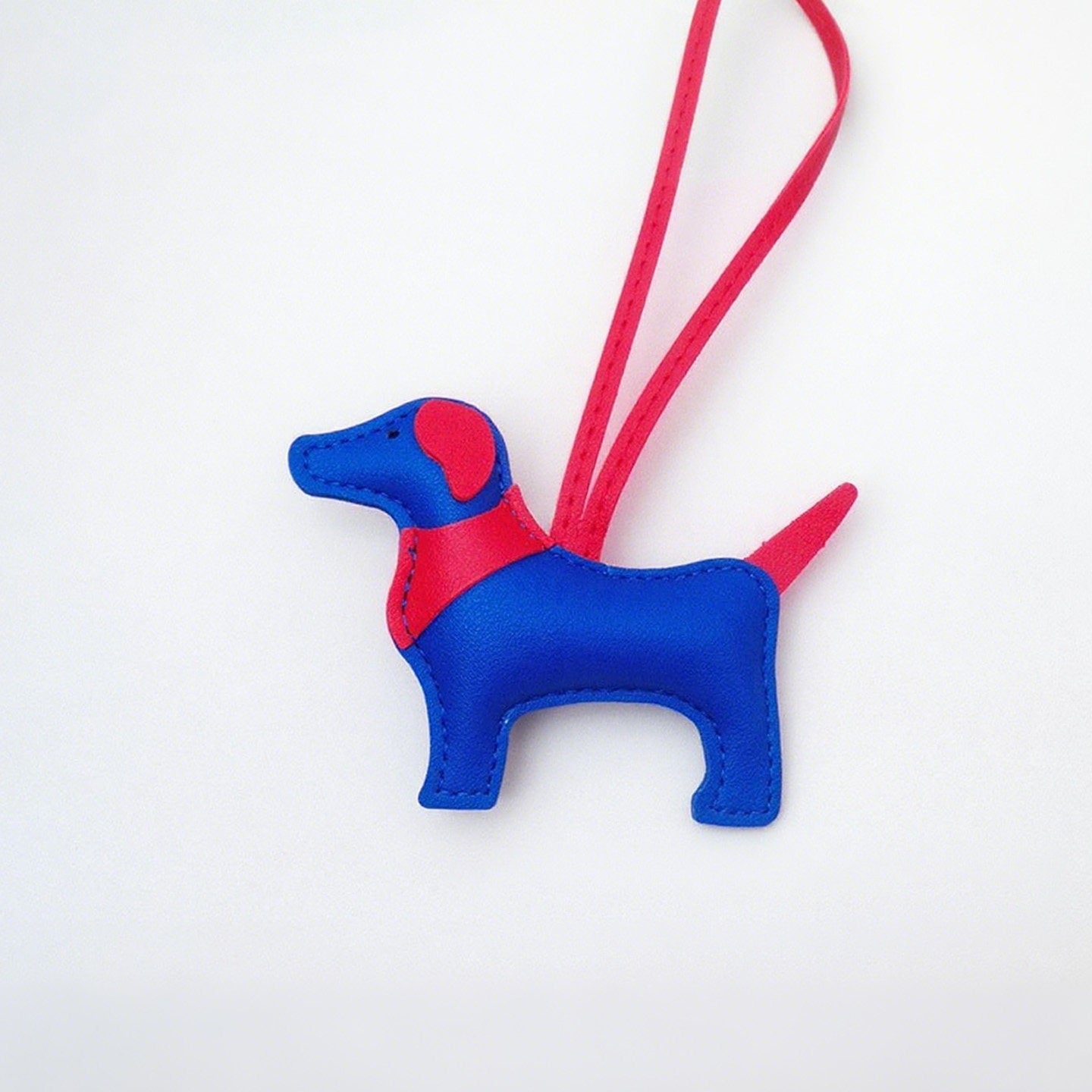Lucky Chinese Rural Dog Leather Bag Charm