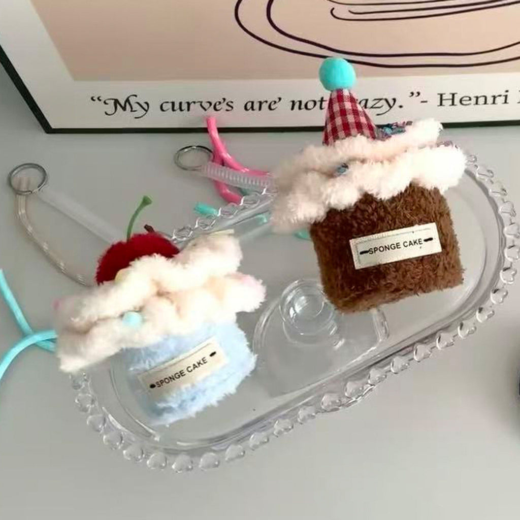 3D Plush Cake Fluffy Bag Charm