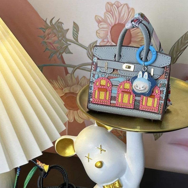 Mini House-shaped Bag Leather Bag Charm