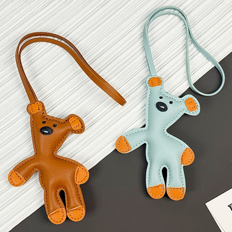 Multicolored Bear Leather Bag Charm