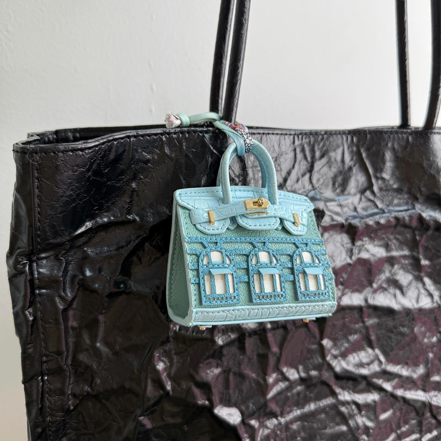 Mini House-shaped Bag Leather Bag Charm