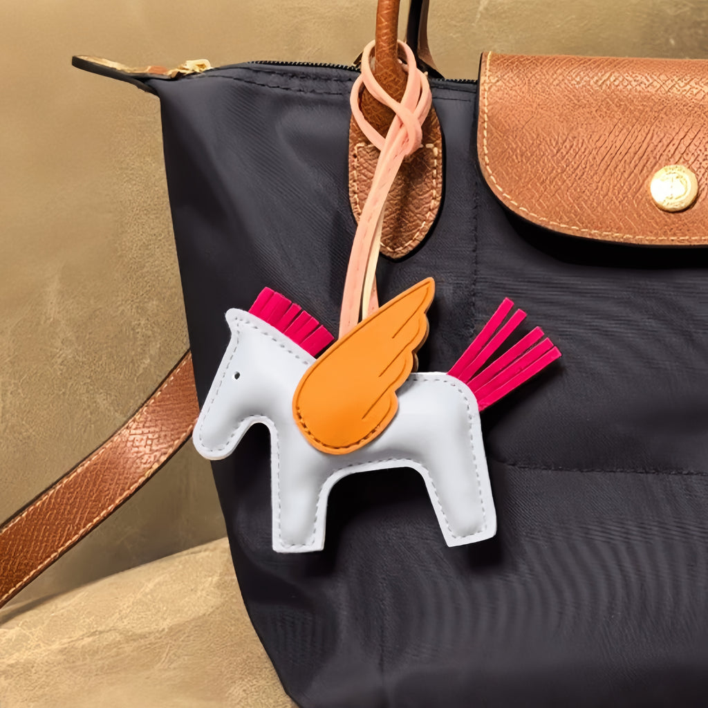 Multicolor Little Flying Horse Leather Bag Charm