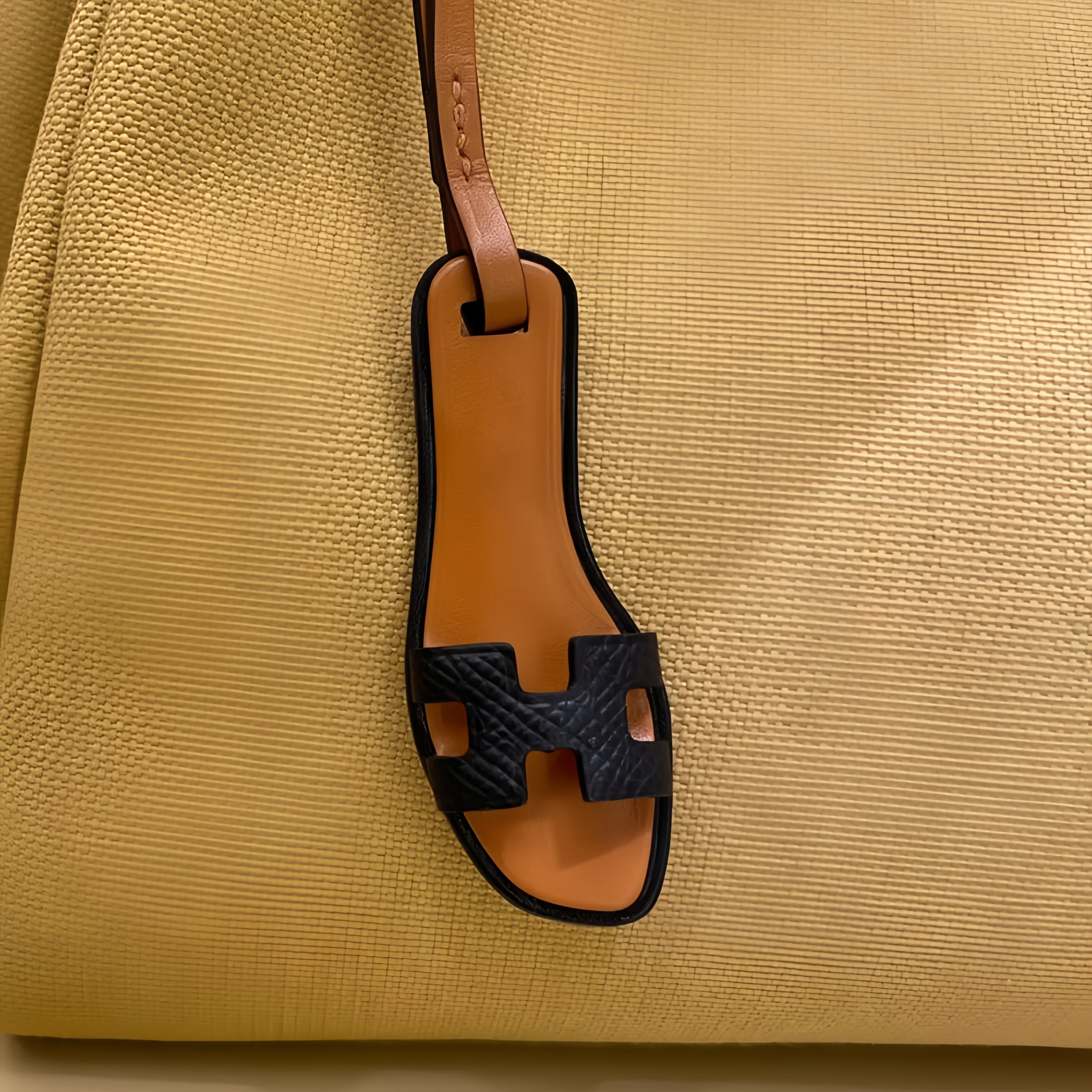 Handmade Slipper Leather Bag Charm