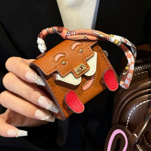 Baby-faced Mini Bag Leather Bag Charm
