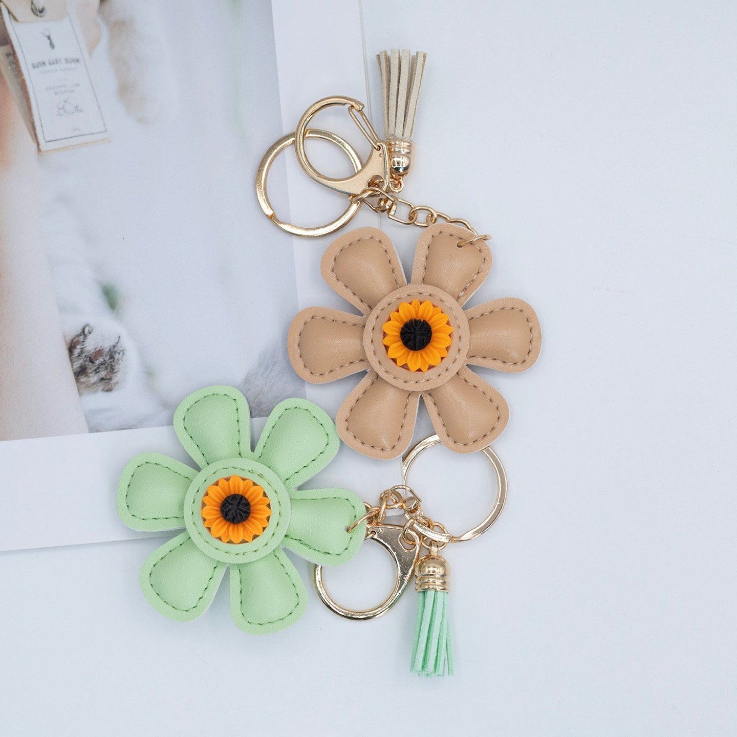 Little Flower Leather Bag Charm