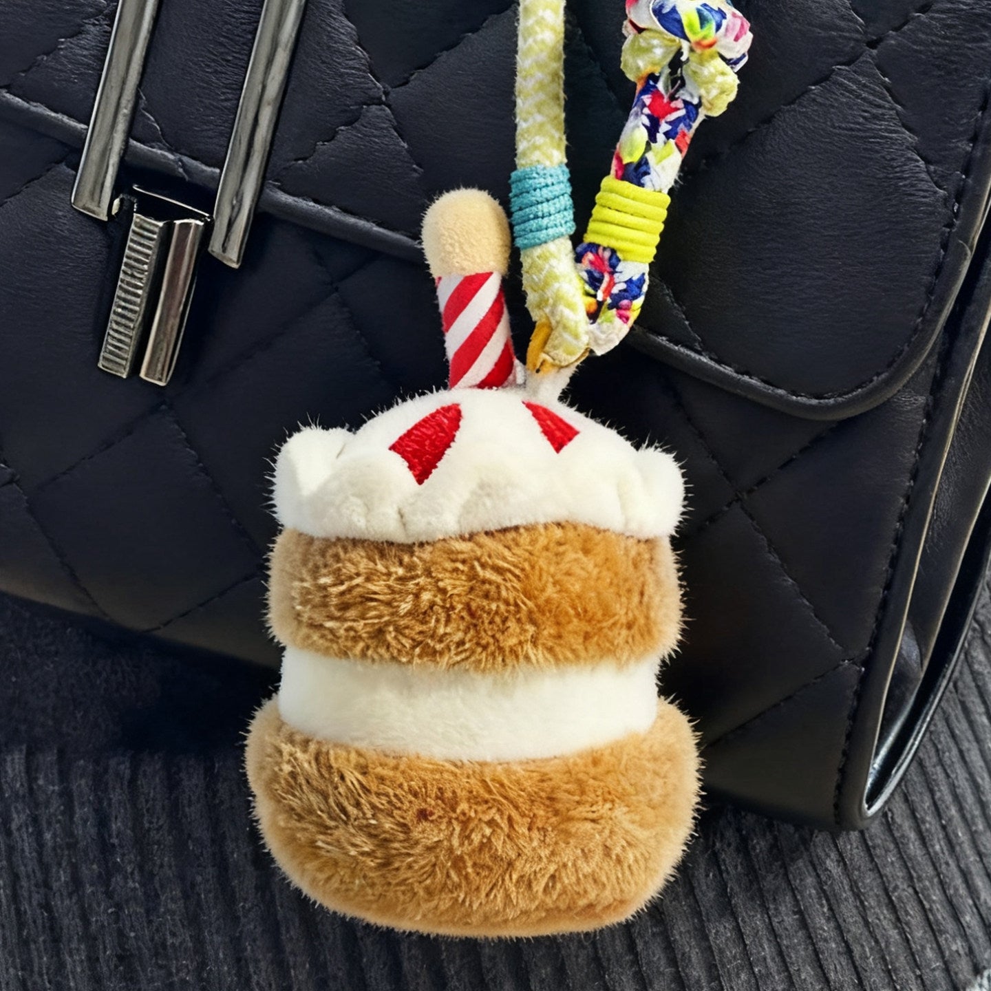 Plush Cake Fluffy Bag Charm