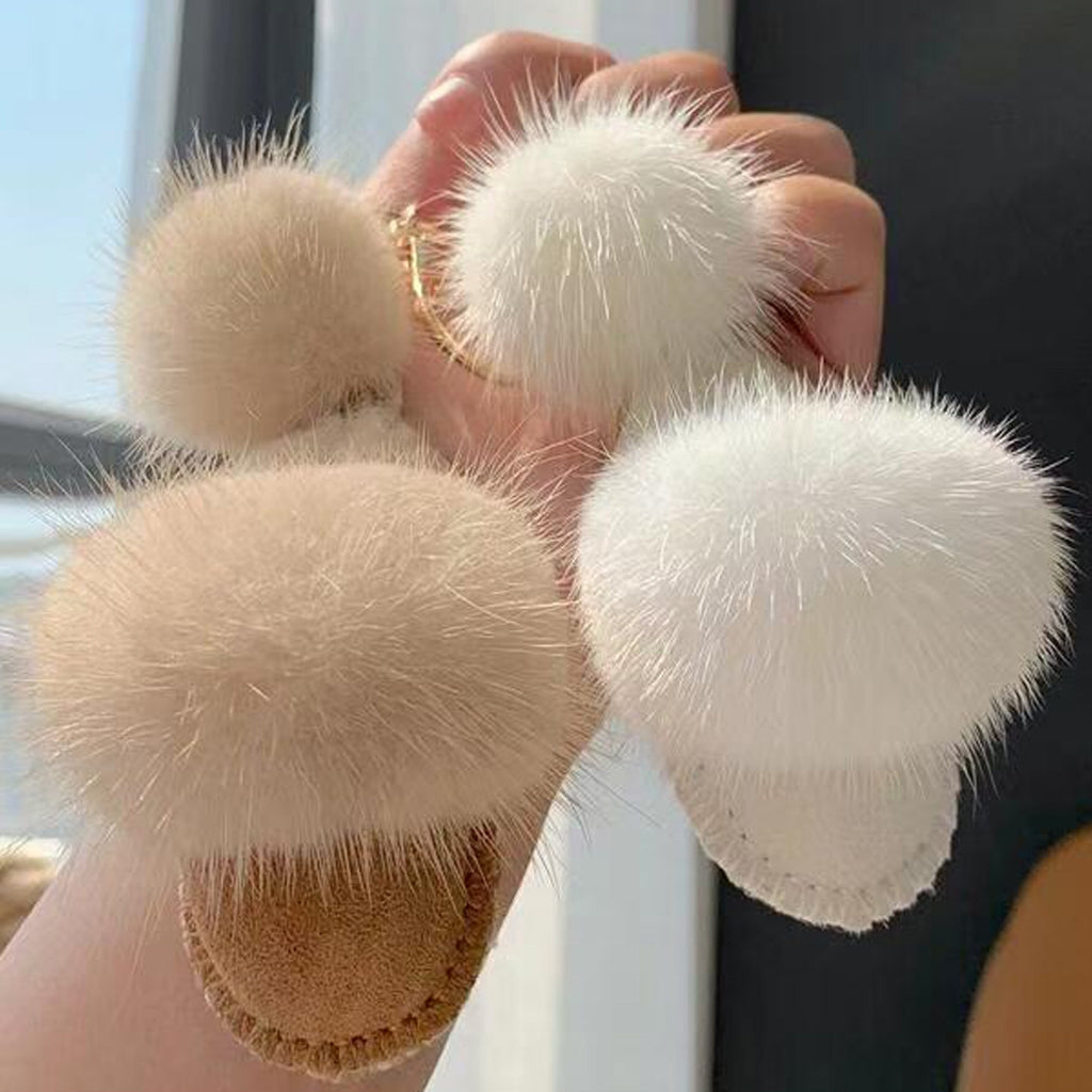 Slippers Fluffy Bag Charm