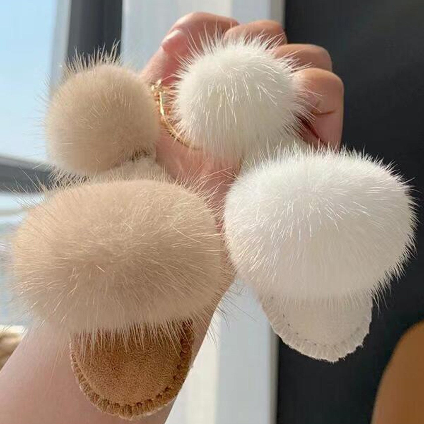 Slippers Fluffy Bag Charm