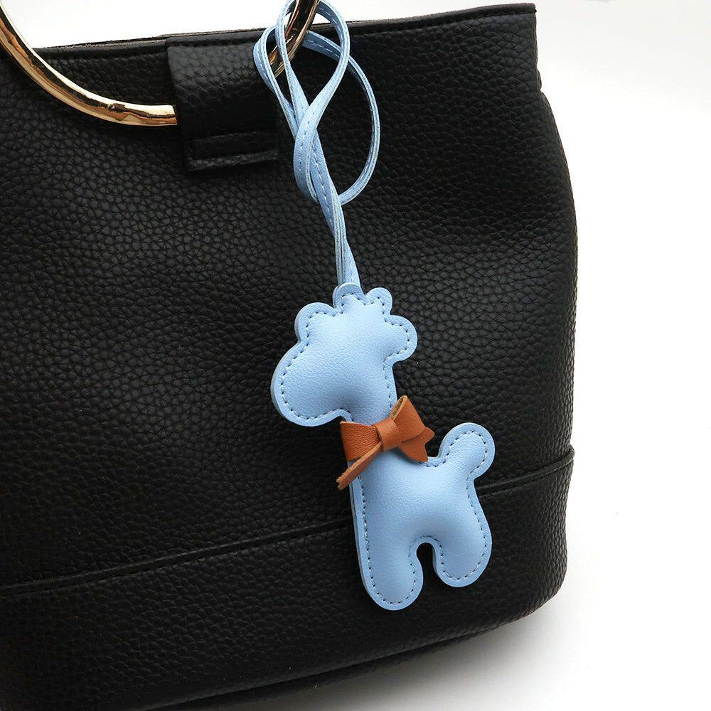 Giraffe Leather Bag Charm