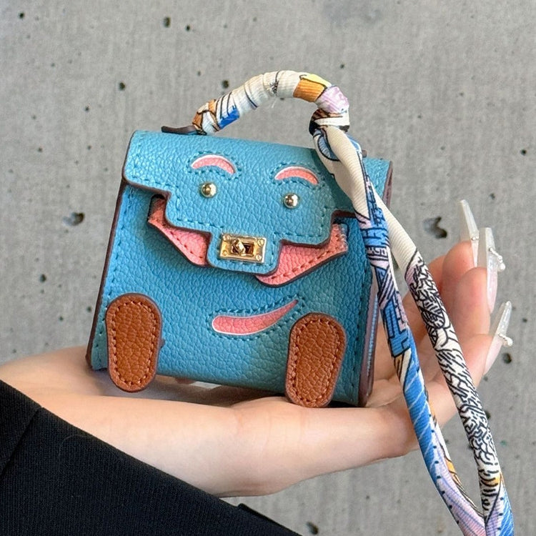 Baby-faced Mini Bag Leather Bag Charm