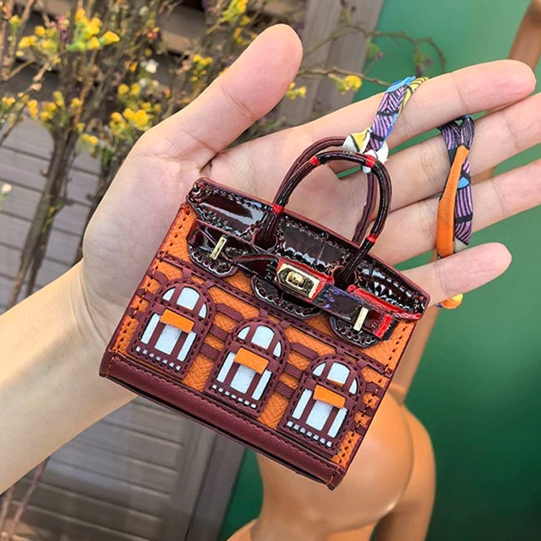 Mini House-shaped Bag Leather Bag Charm