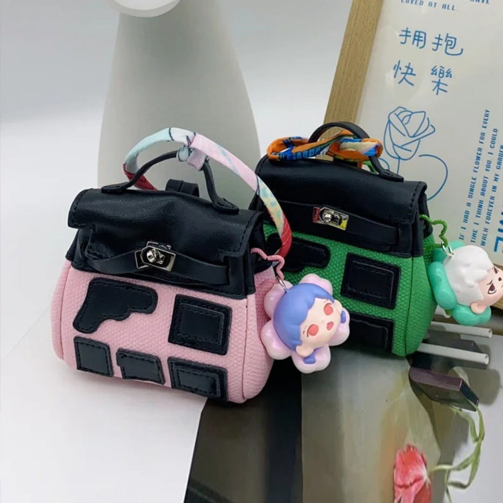 Parody Top Handle Bag Leather Bag Charm
