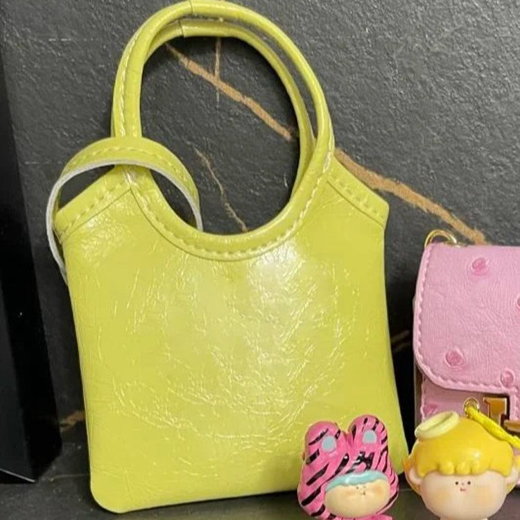 Mini Bucket Bag Leather Bag Charm