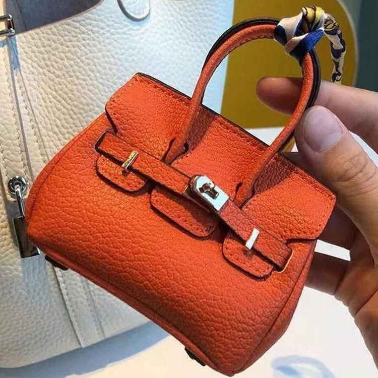 Mini House Bag Leather Bag Charm