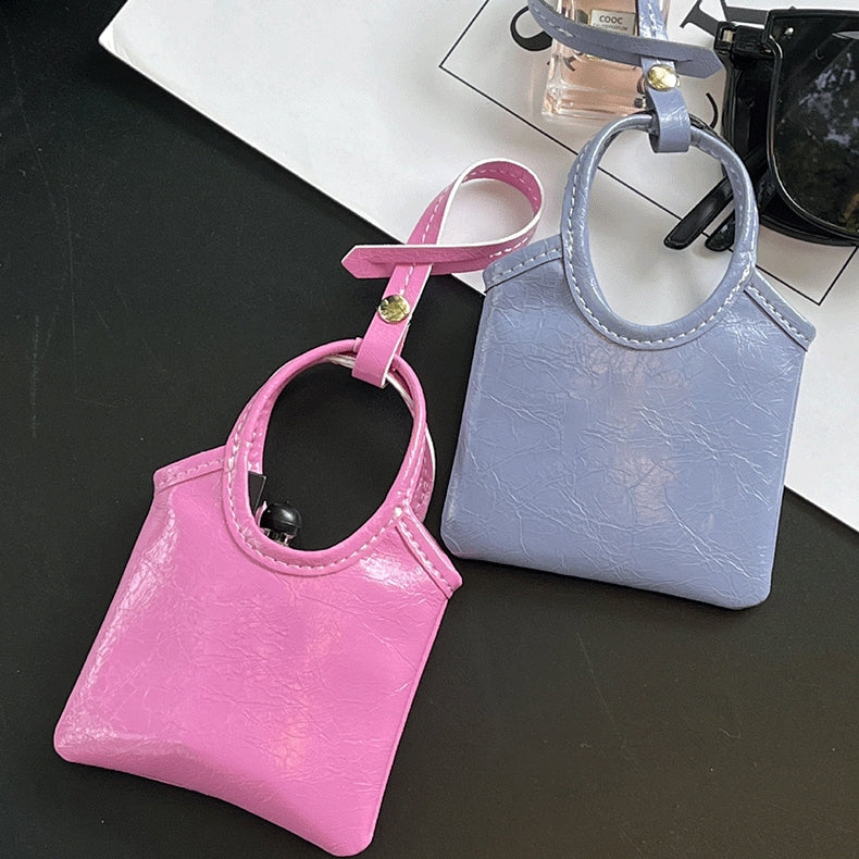 Mini Bucket Bag Leather Bag Charm