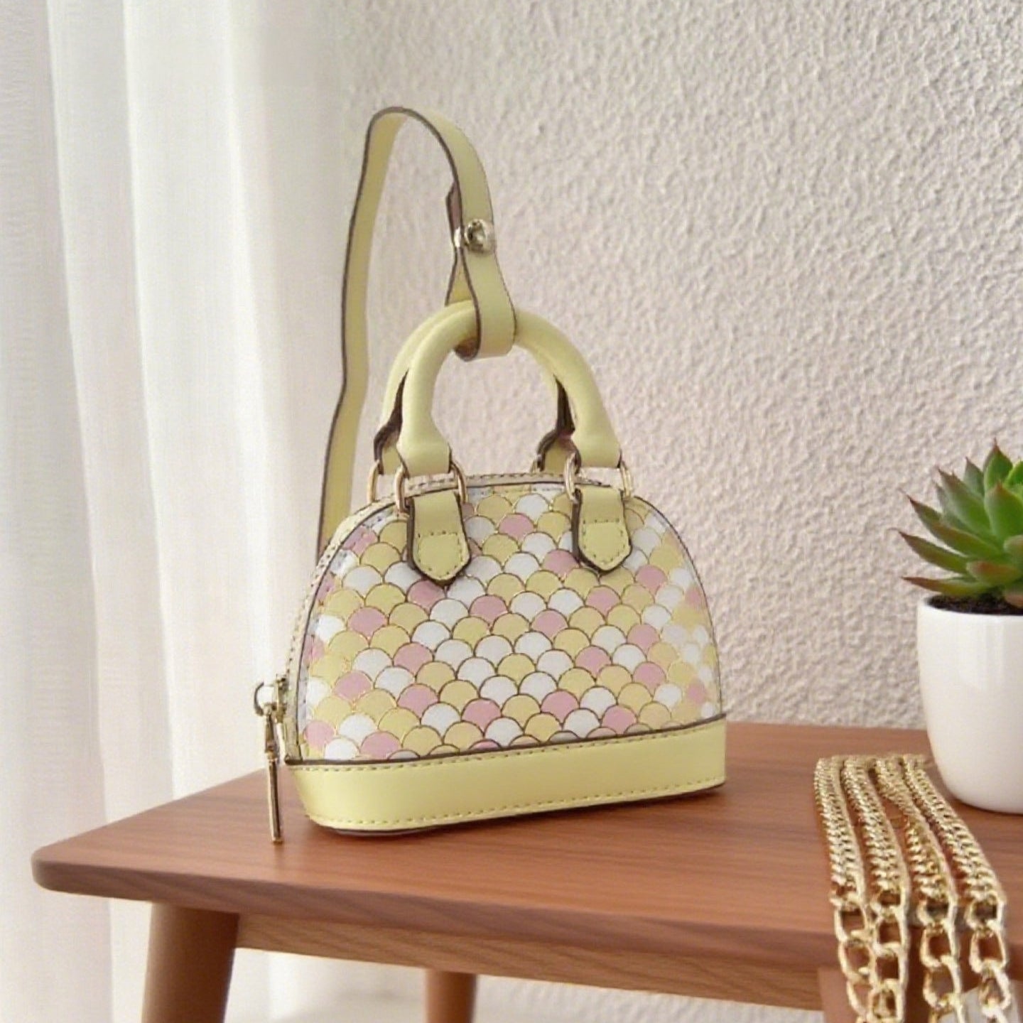 Shell Bag Leather Bag Charm
