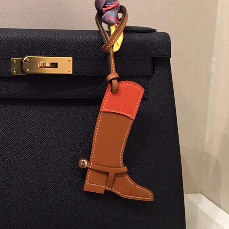 Multicolored Boots Leather Bag Charm